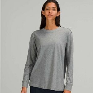 Lululemon All Yours Long Sleeve. Heathered Core Medium Grey. Oversized Fit. S.